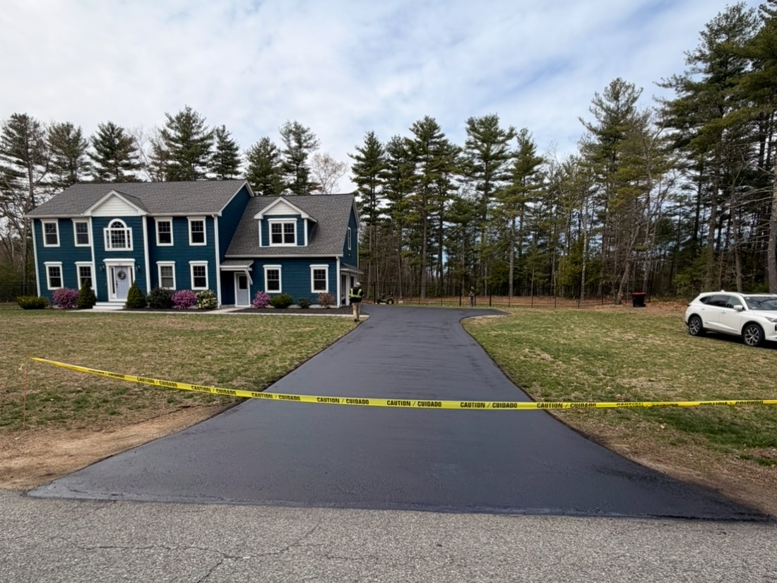 Restored and sealcoated driveway