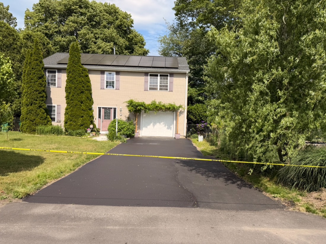 New asphalt driveway